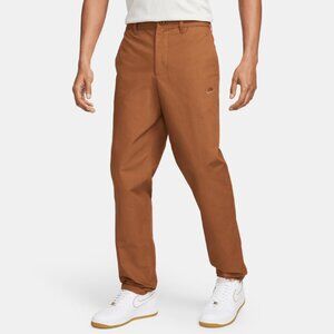 Nike Club Chino Pants British Tan Brown Canvas Straight Leg Relaxed Men's Sizes